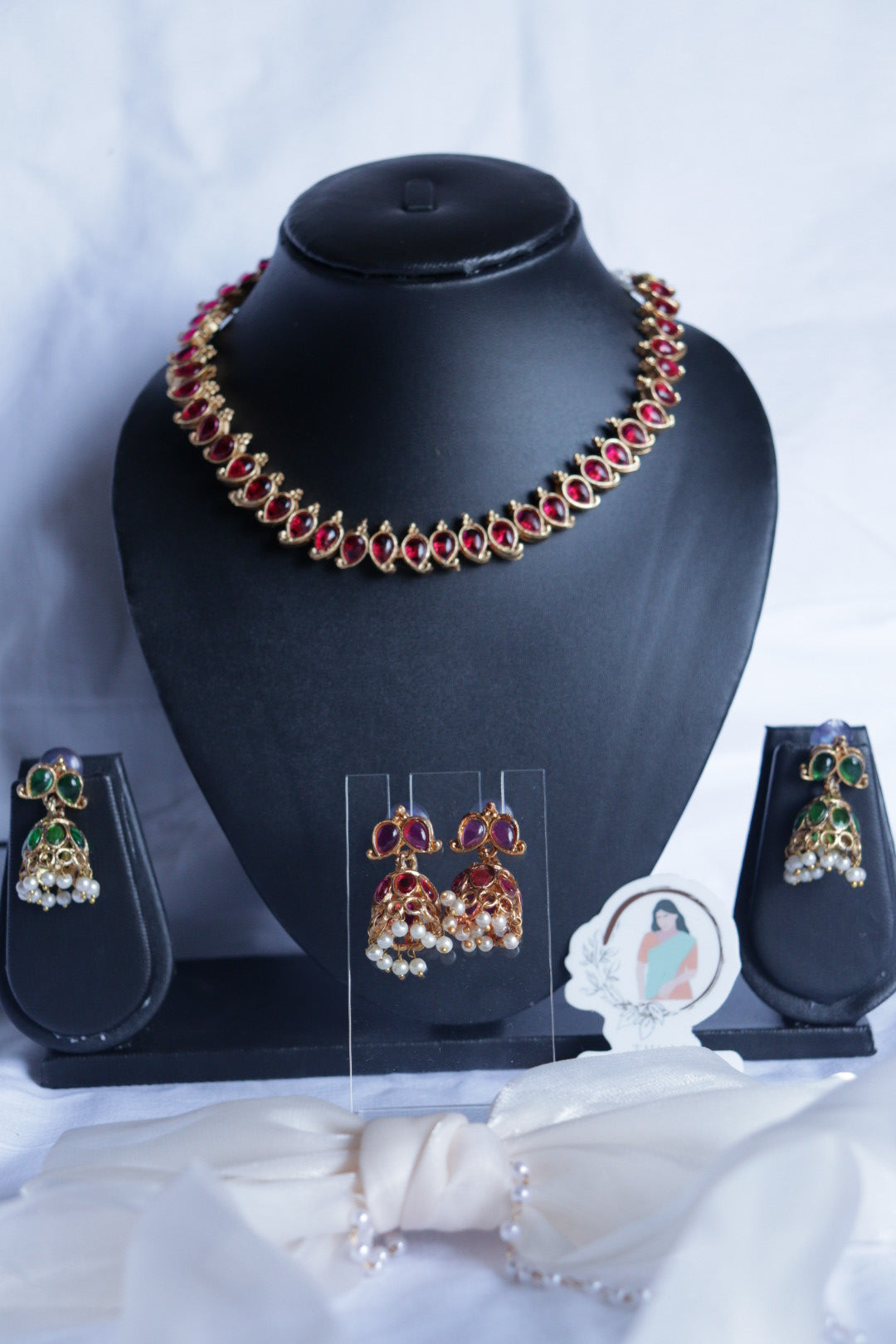 Reversible Mango drop necklace sets