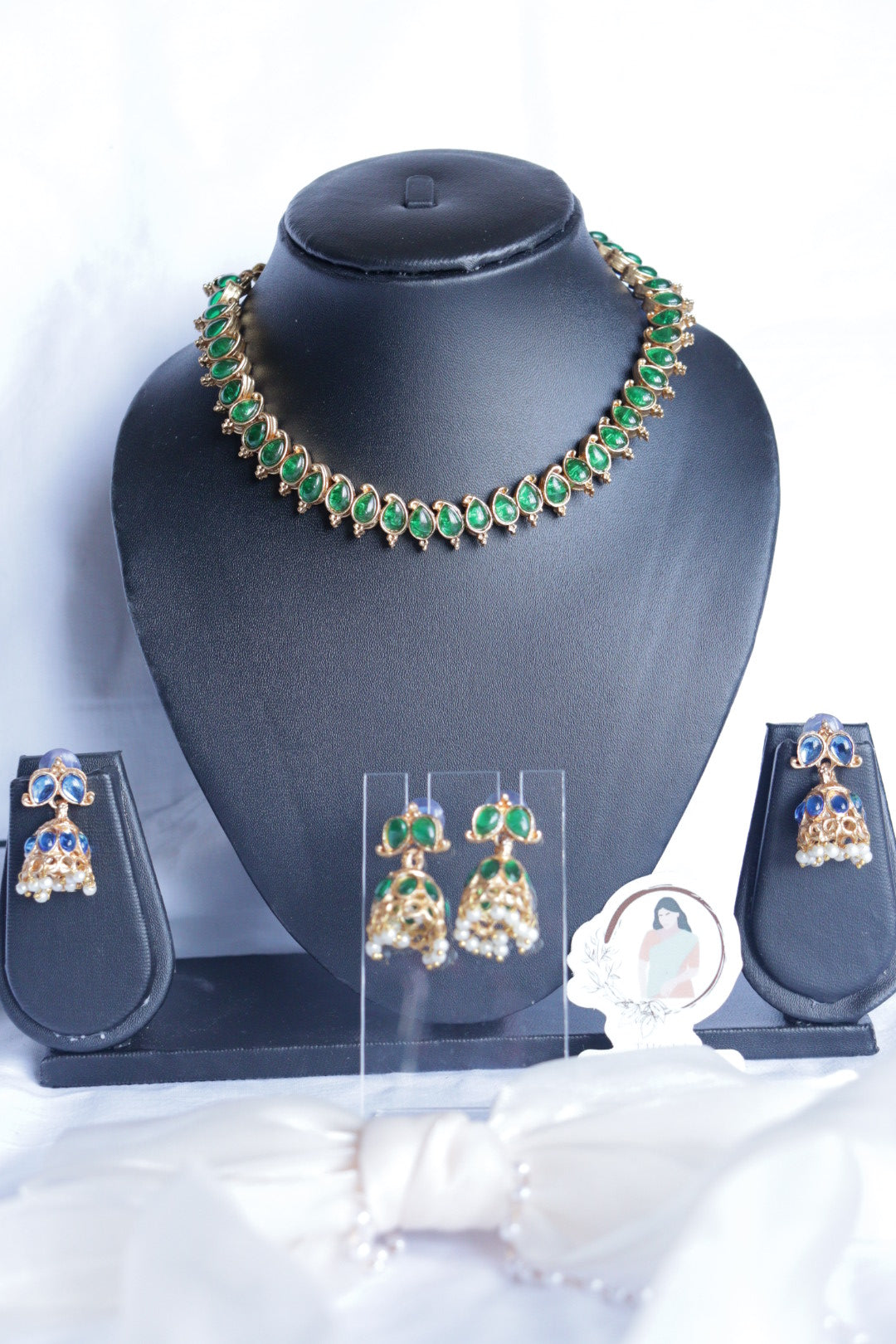 Reversible Mango drop necklace sets