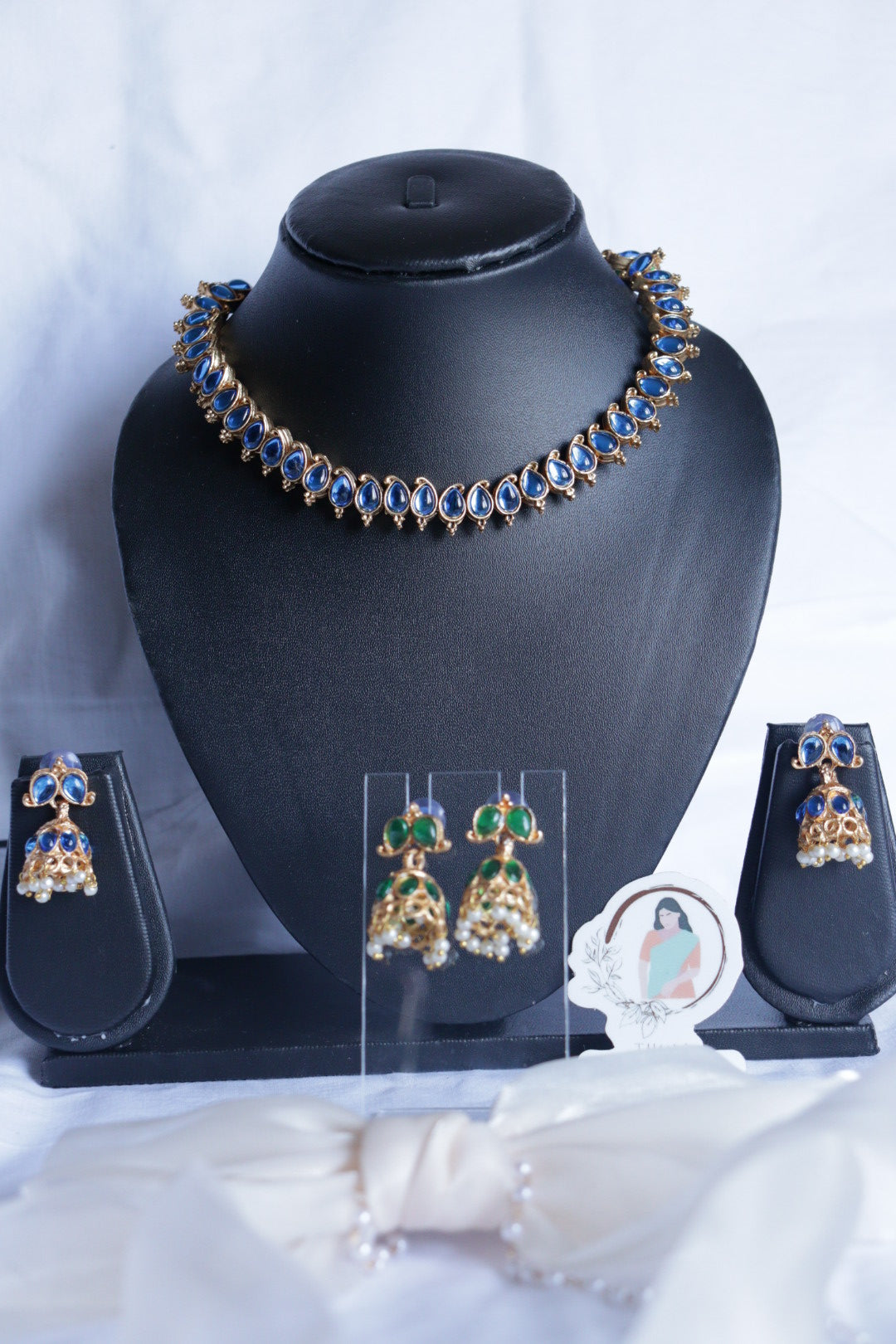 Reversible Mango drop necklace sets