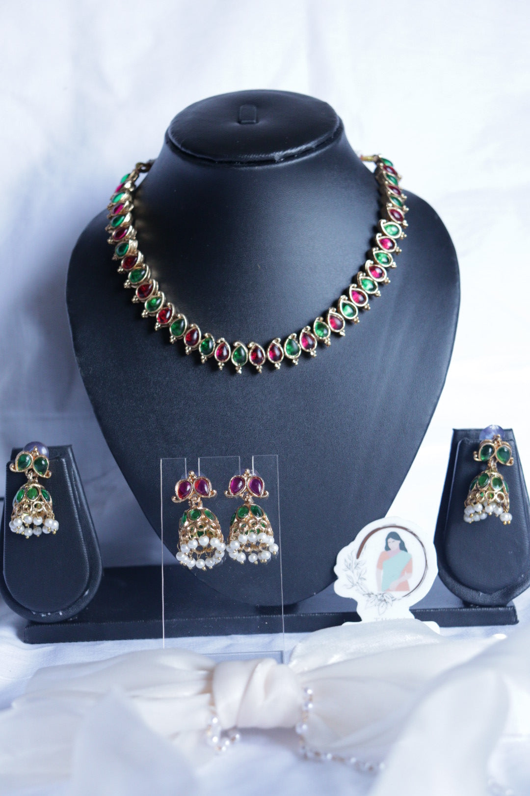 Reversible Mango drop necklace sets