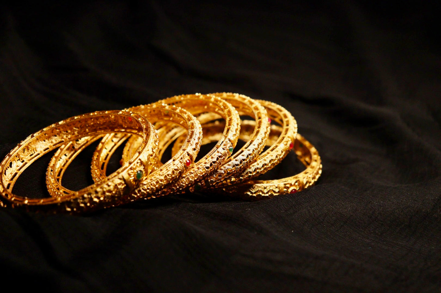 Gold designer bangles