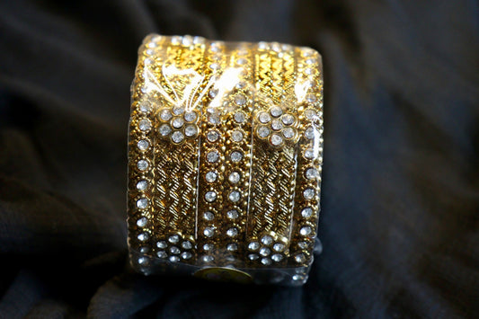 Gold Plated Antique bangles set